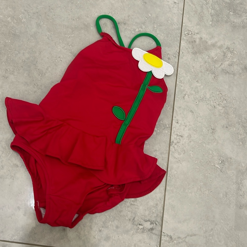 Swimsuit With Large Flower size 4T